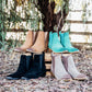 Wylie Suede Ankle Boot in Teal - 1985 the VAULT Boutique